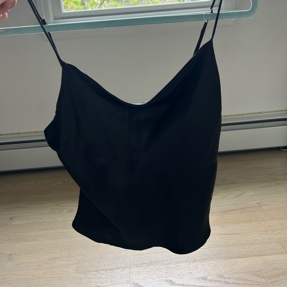 Zara Black Faux Silk Camisole